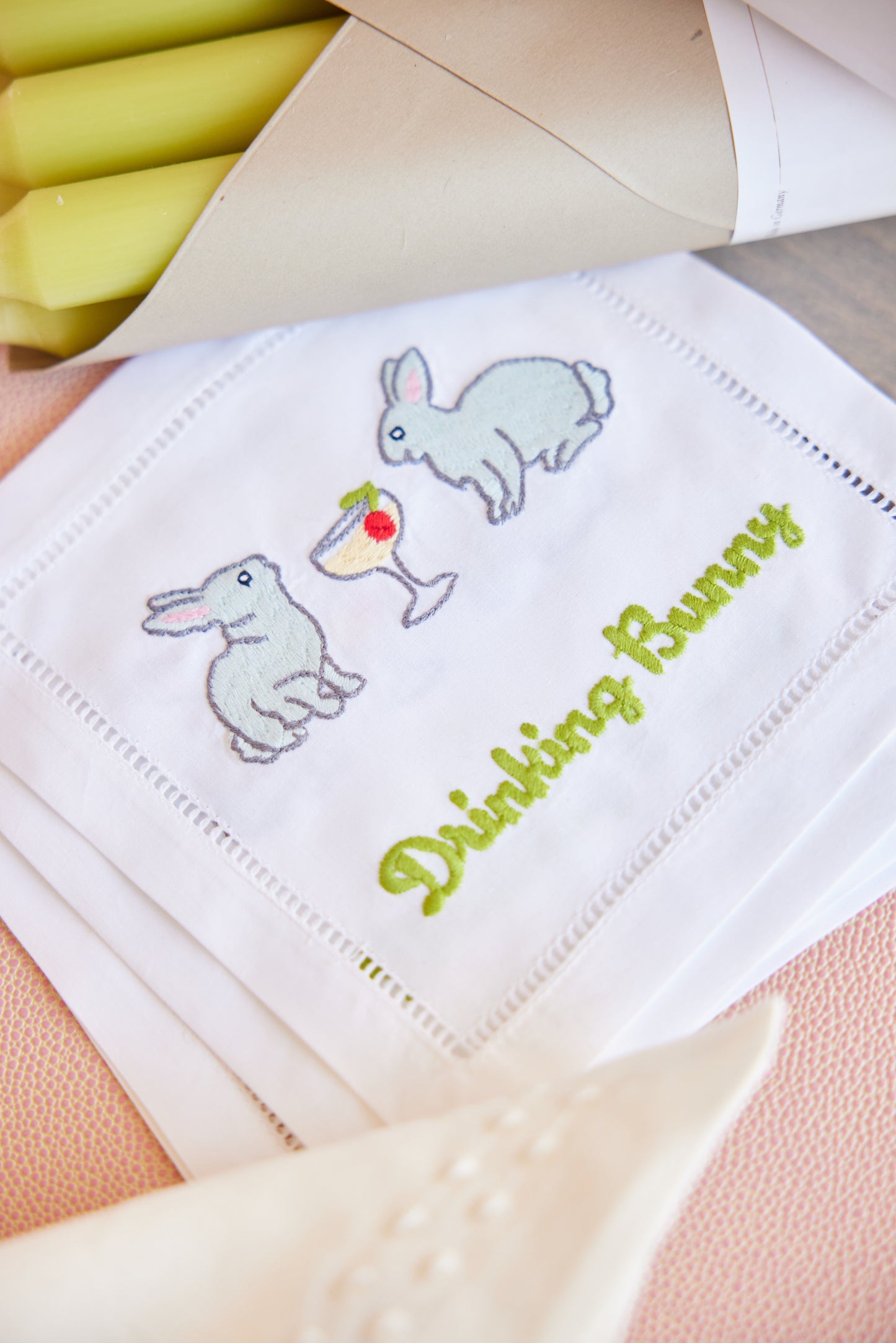 Cotton Cocktail Napkins - Holiday