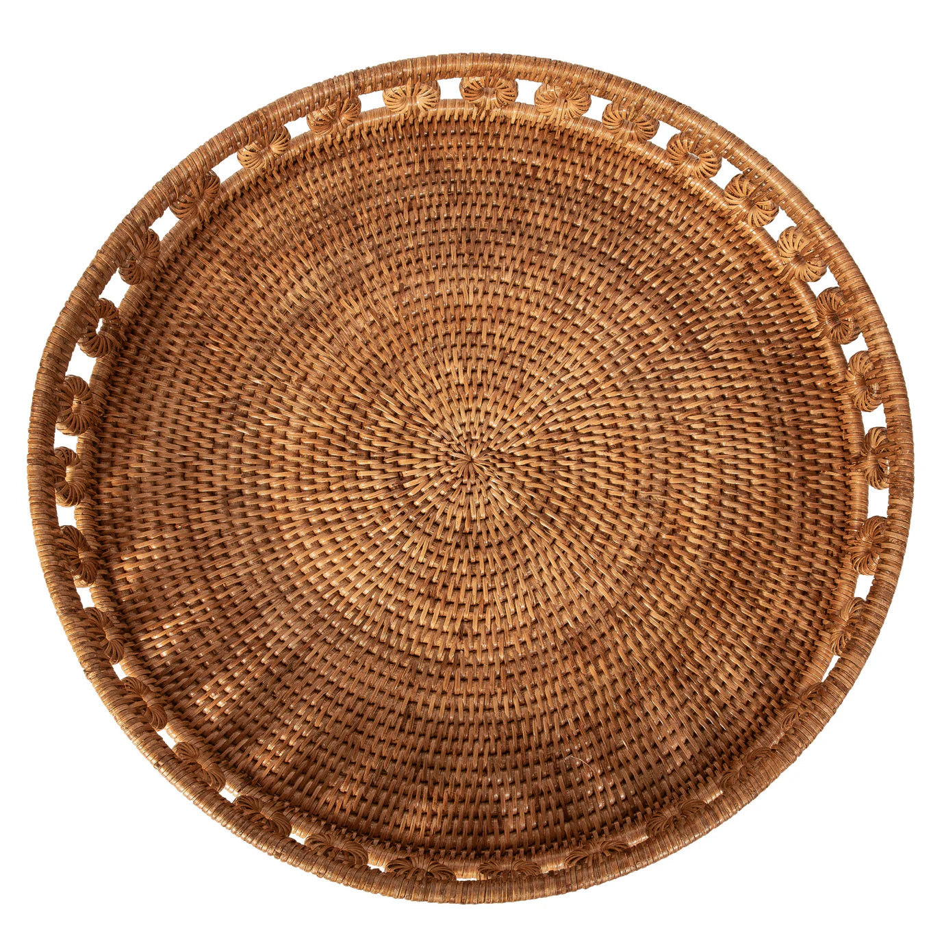 Inna Design 19" Round Tray in color Honey