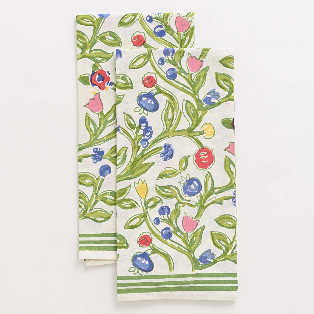 Pomegranate Tea Towels - Set of Two