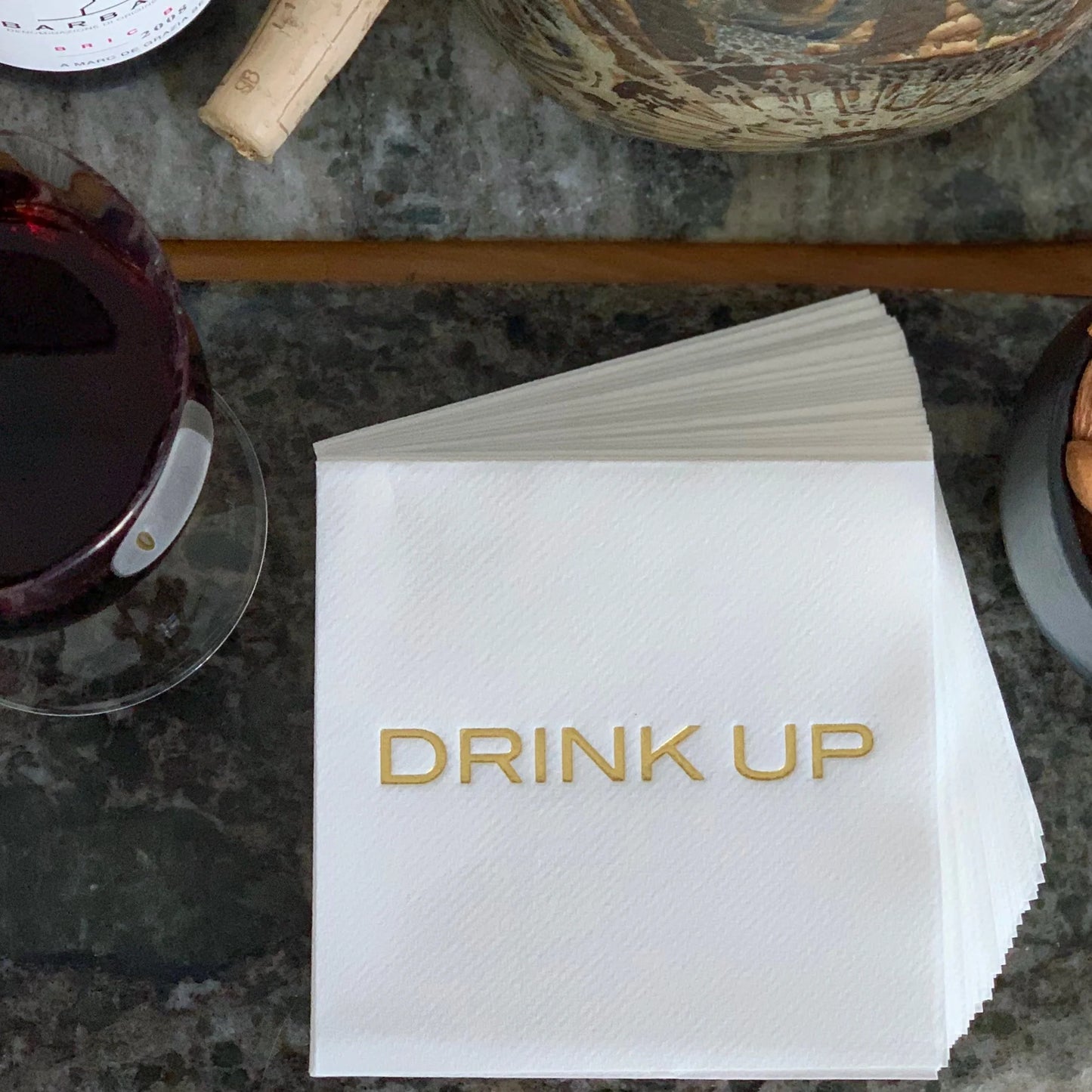 Lined Design Cocktail Napkins