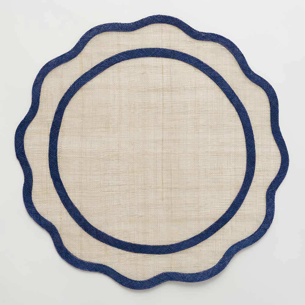 Scalloped Rice Paper Placemats - Set of 4