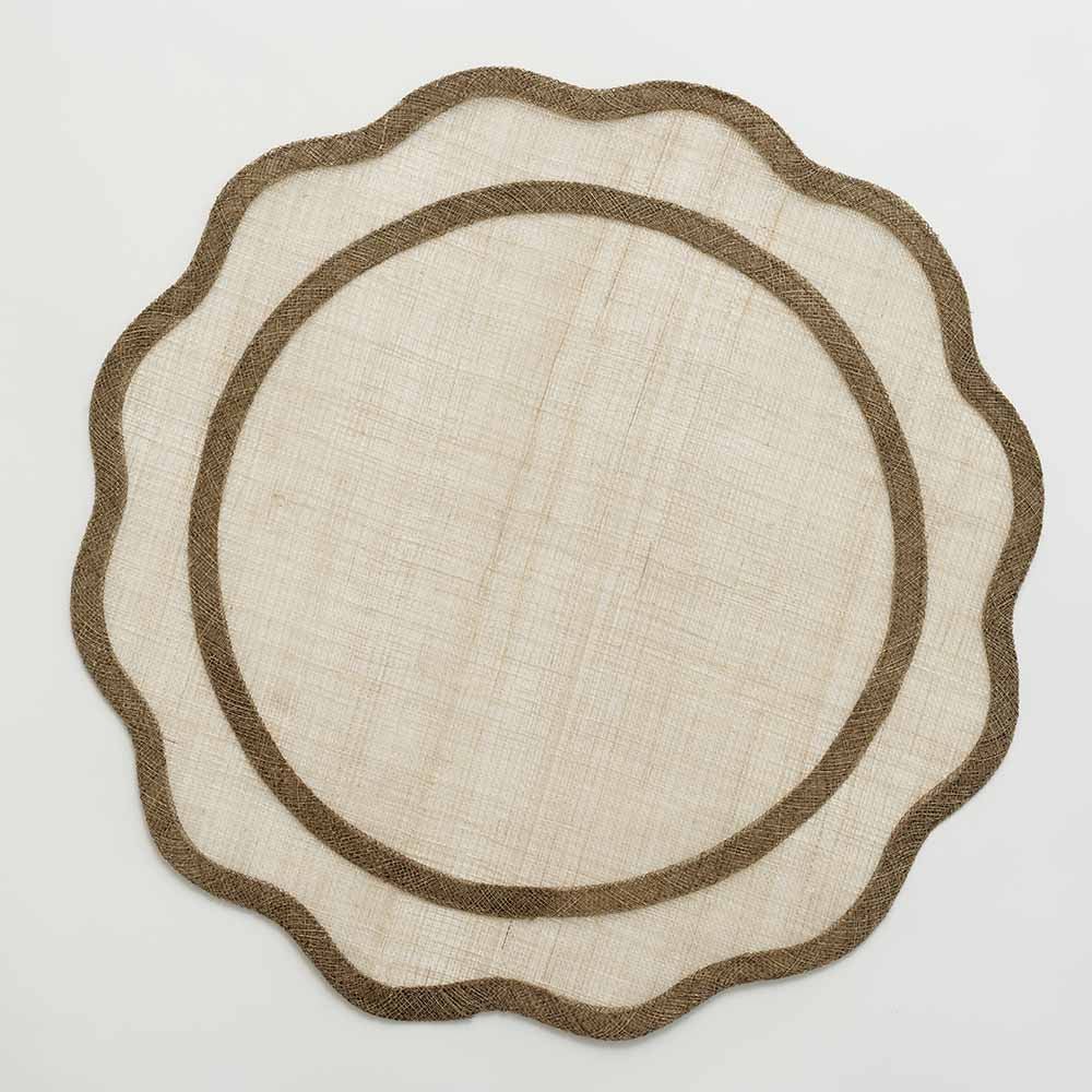 Scalloped Rice Paper Placemats - Set of 4