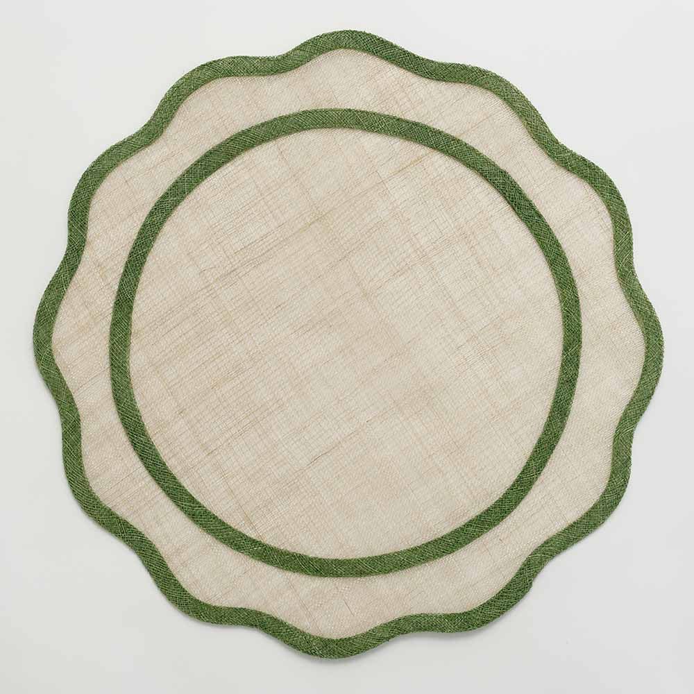 Scalloped Rice Paper Placemats - Set of 4