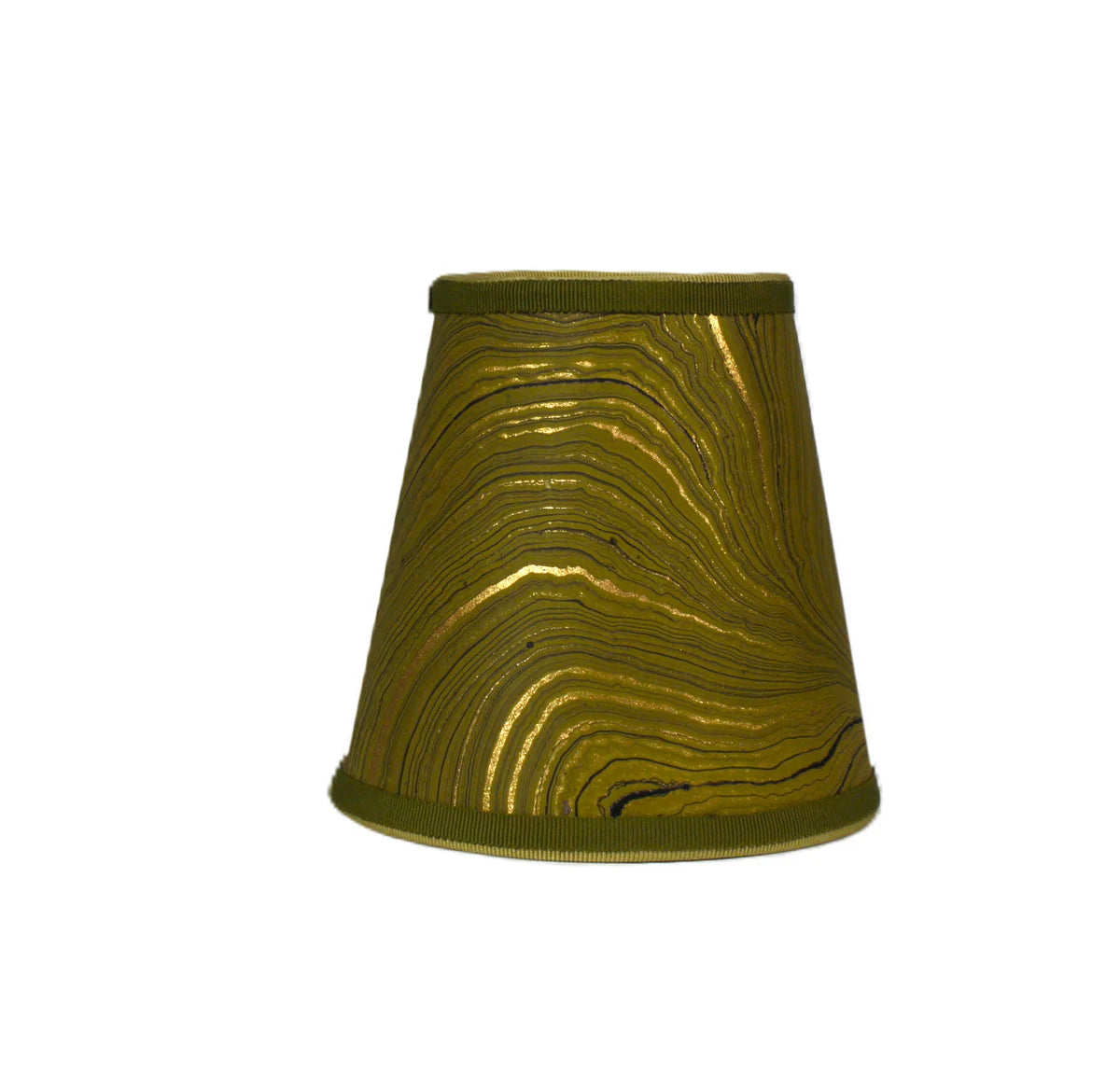 Shade Cover in Marbleized Paper in color Sage
