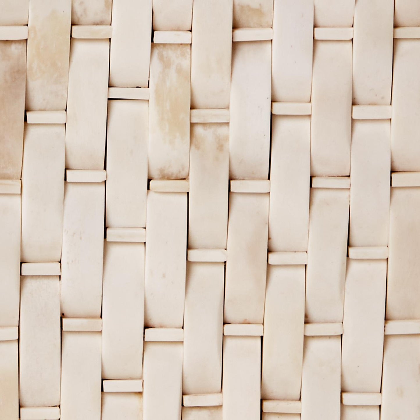 Two's Company Basketweave Hinged Bone Boxes