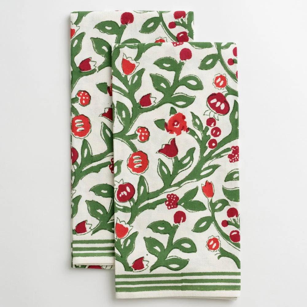 Pomegranate Tea Towels - Set of Two