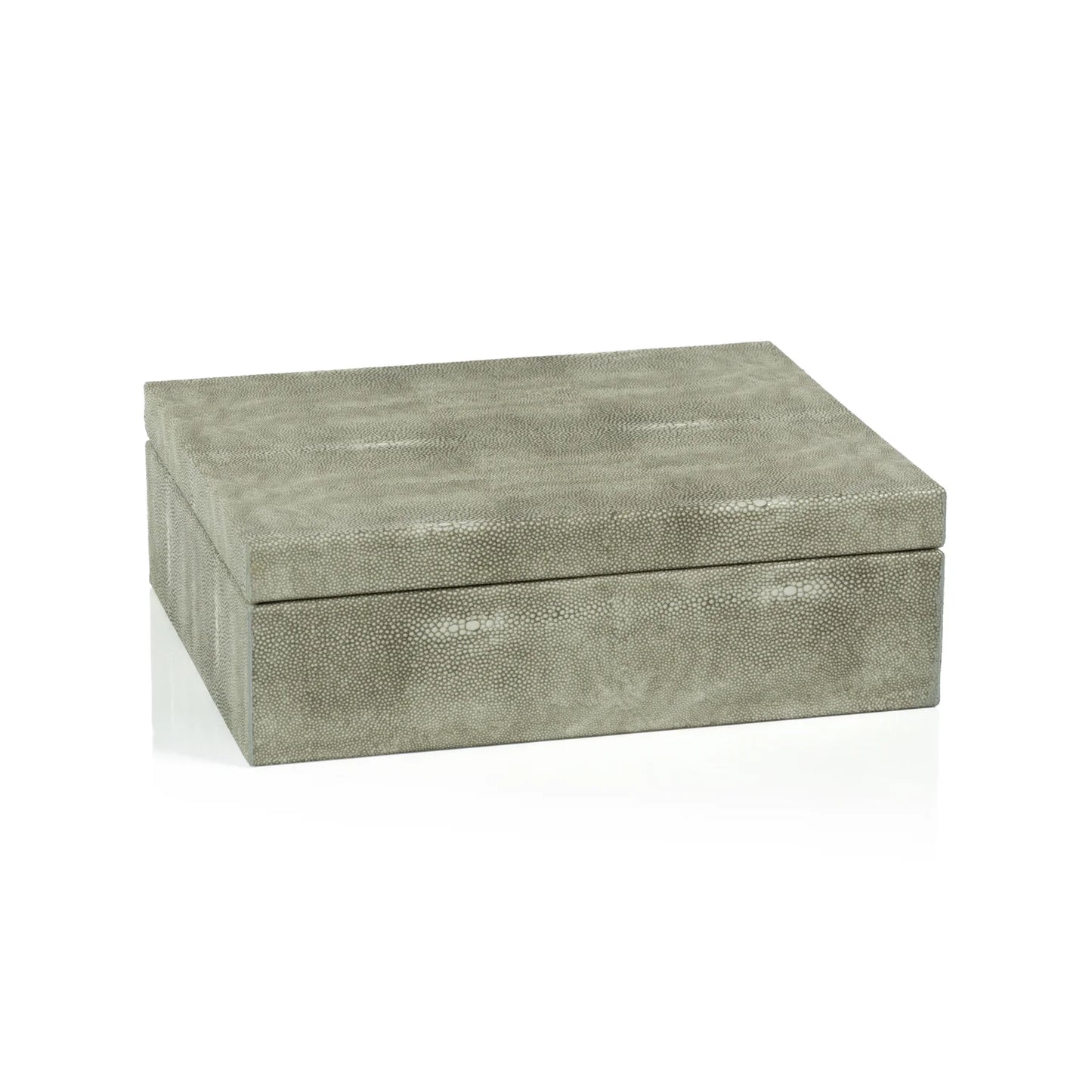 Zodax Moorea Shagreen Leather Box with Suede Interior