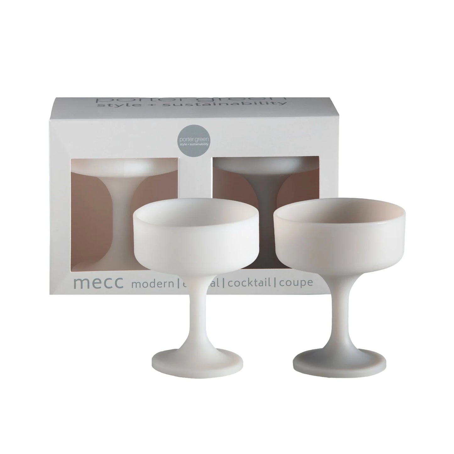 Porter Green Silicone Cocktail Coupes