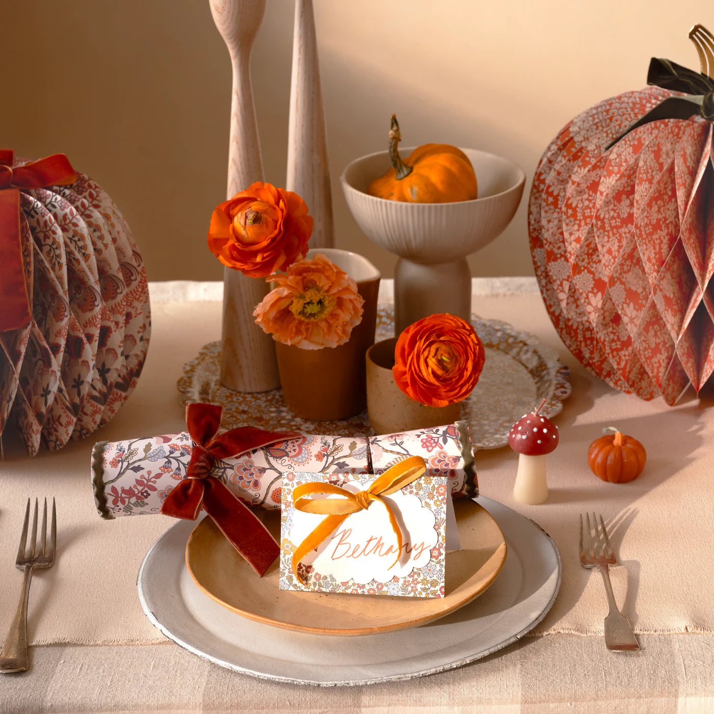 Meri Meri x Liberty Fall Place Cards