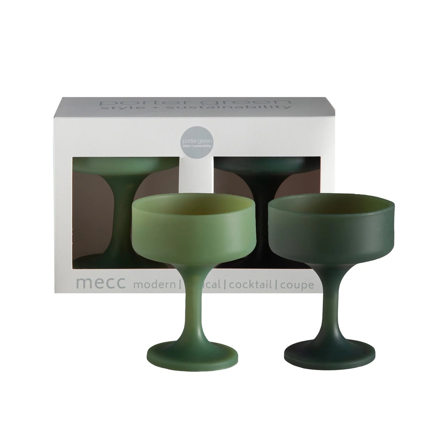 Porter Green Silicone Cocktail Coupes