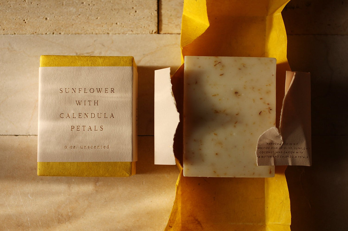 Saipua Sunflower with Calendula Petals Soap