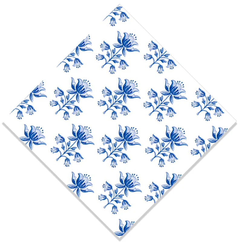 Tulip Block Print Paper Napkins