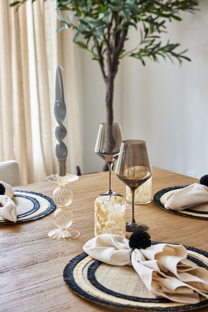 Kim Seybert Hand Blown Glass Candlesticks