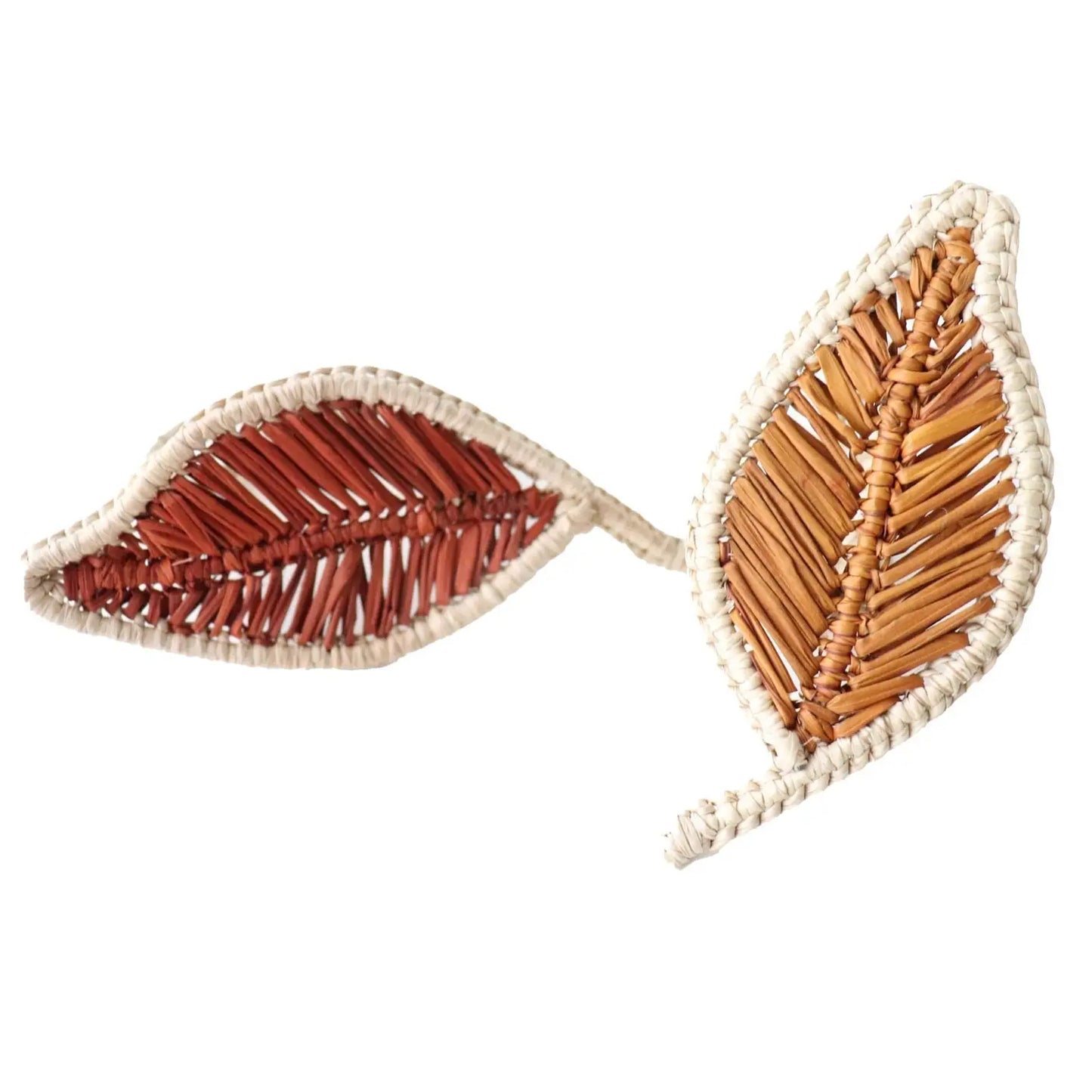 Woven Leaf Napkin Rings - Set of 4