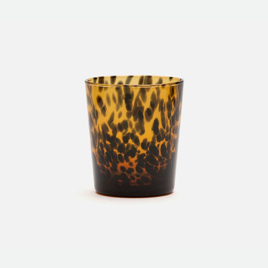 Hand Blown Glass Tumblers in Tortoise