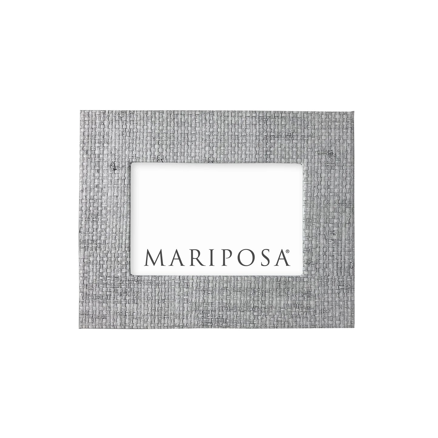 Pale Gray Faux Grasscloth Frame