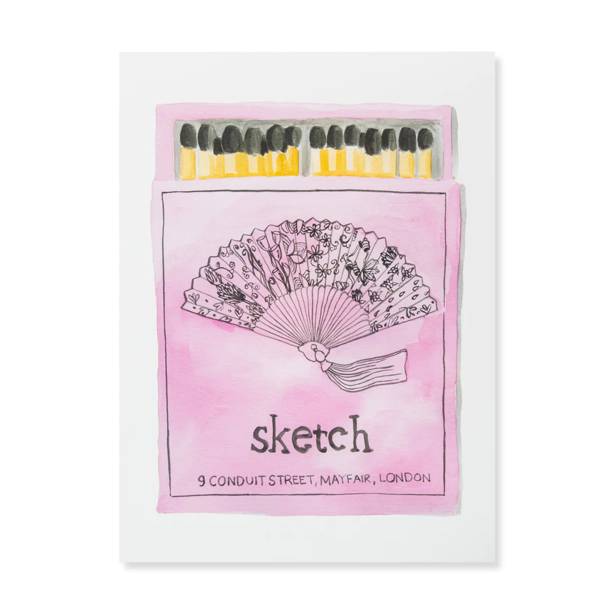 Small Matchbook Watercolor Print - 5 x 7"