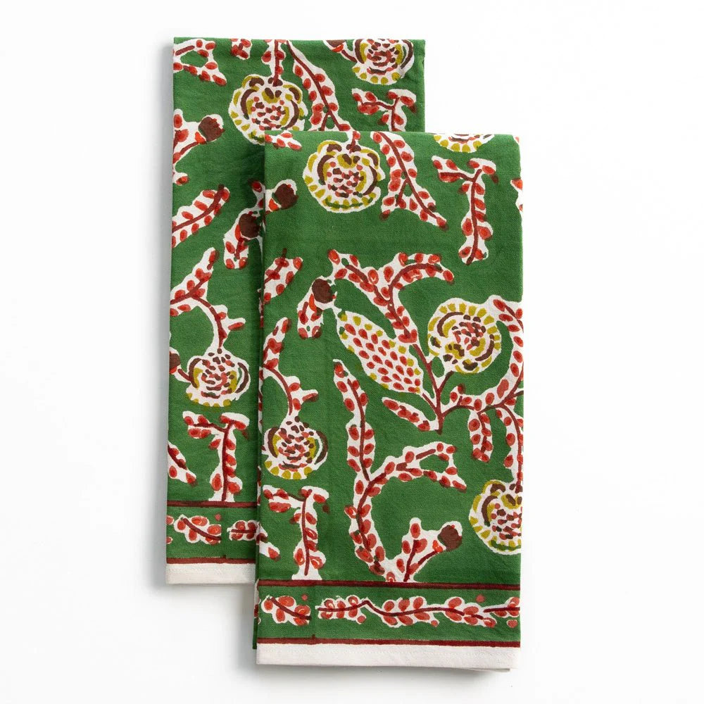 Pomegranate Tea Towels - Set of Two