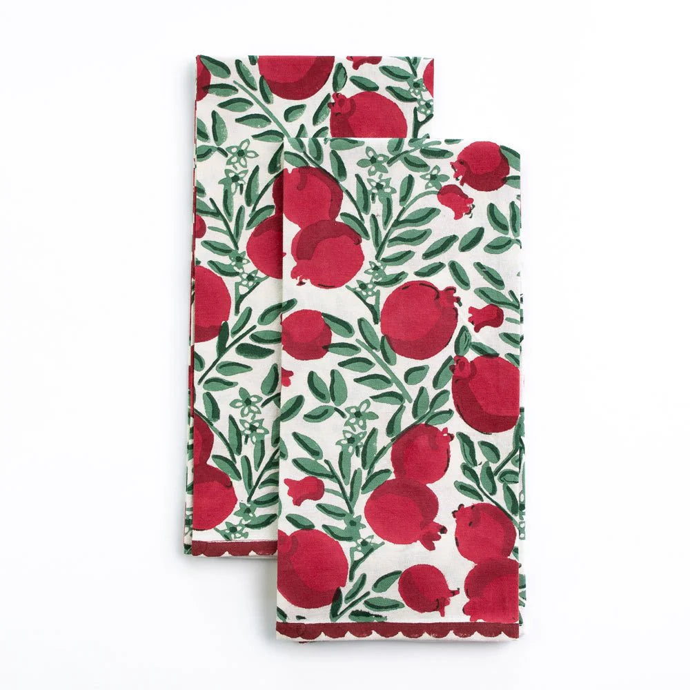 Pomegranate Tea Towels - Set of Two