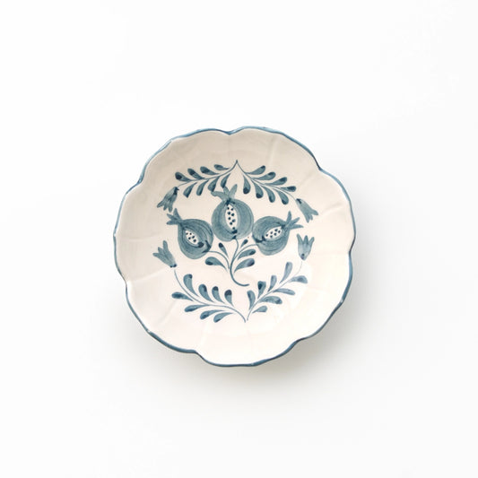 Pomegranate Trio Vine Teal Small Serving Bowl