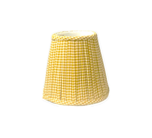 Empire Shade Cover in White and Beige Gingham