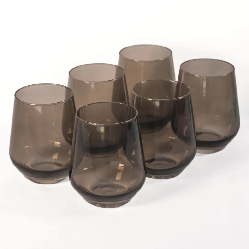 Glass Stemless Wine Glasses