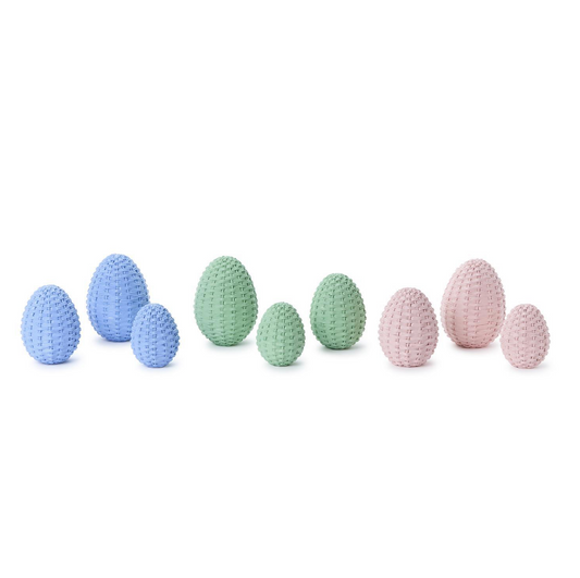 Basket Weave Easter Eggs - Assorted Sizes & Colors