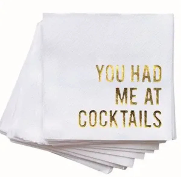 Lined Design Cocktail Napkins