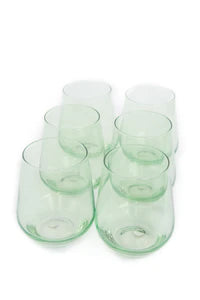 Glass Stemless Wine Glasses