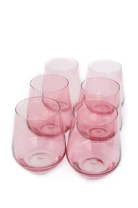 Glass Stemless Wine Glasses