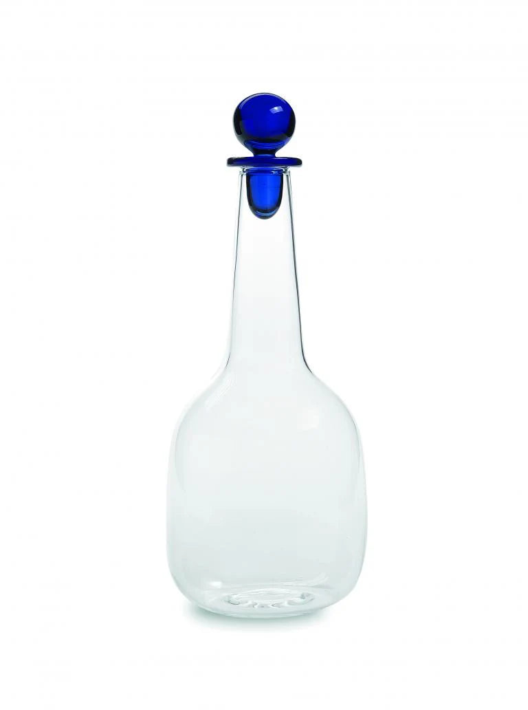 Glass Bottle with Colored Glass Top