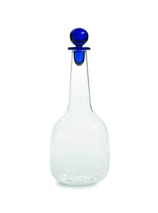 Glass Bottle with Colored Glass Top