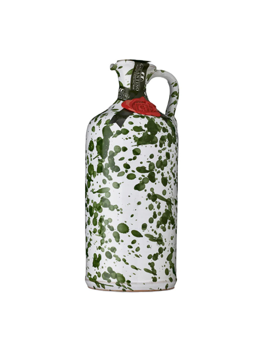 Olive Oil in Hand-Painted Splatter Ceramic