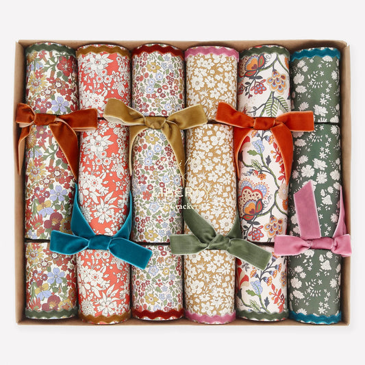 Meri Meri x  Liberty Fall Crackers with Velvet Bows