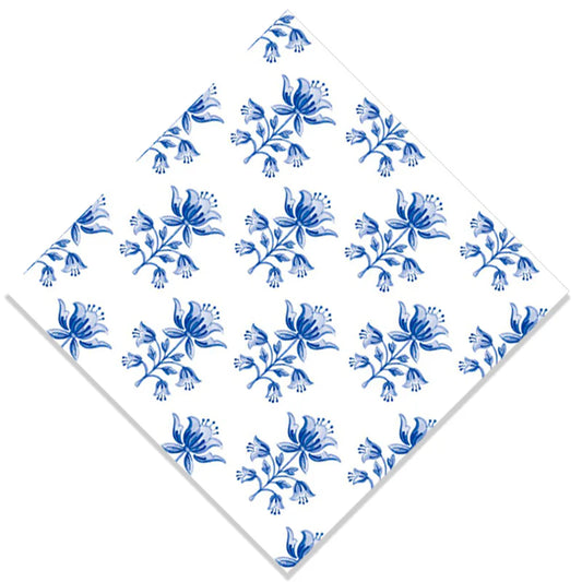 Tulip Block Print Paper Napkins