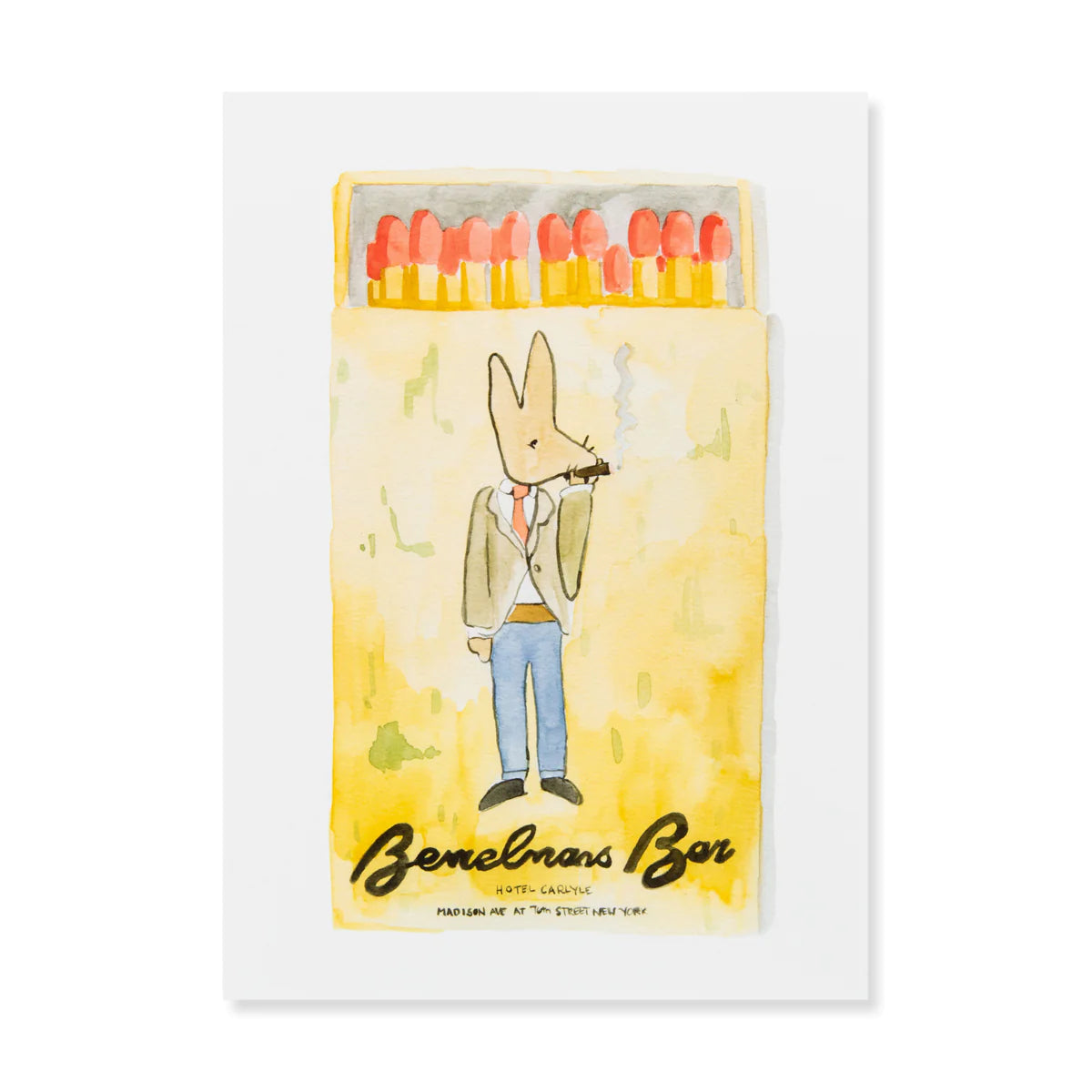 Small Matchbook Watercolor Print - 5 x 7"