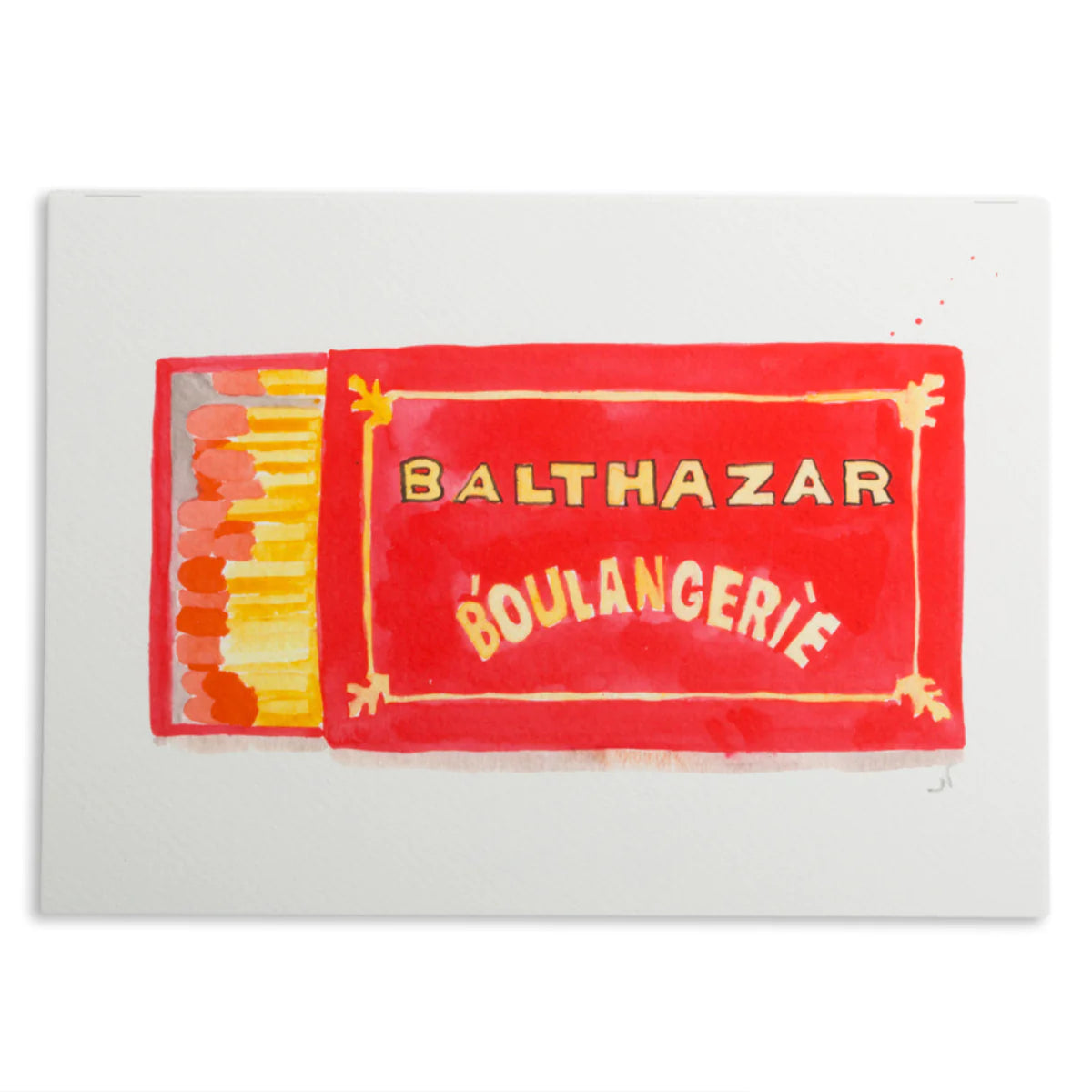 Small Matchbook Watercolor Print - 5 x 7"