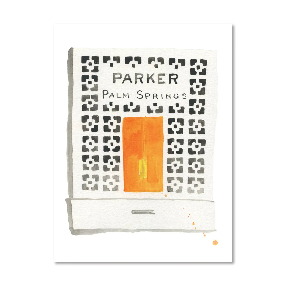 Small Matchbook Watercolor Print - 5 x 7"