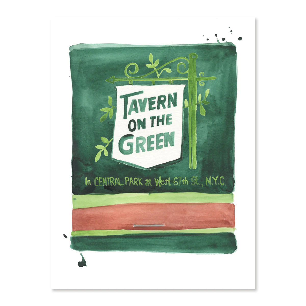 Small Matchbook Watercolor Print - 5 x 7"