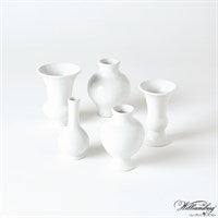 MINI CHINOISE VASES IN WHITE- Set of 5