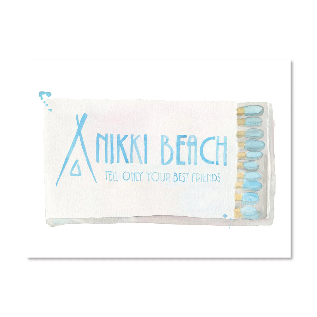 Small Matchbook Watercolor Print - 5 x 7"